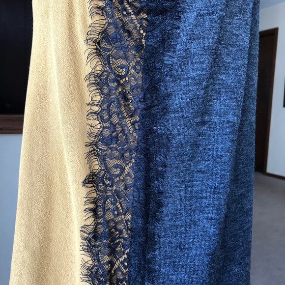 Mustard + Grey + Black Lace Tank Top - Picture 4 of 7